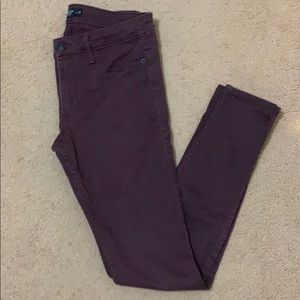 Abercrombie Maroon Skinnies